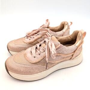 Reaction Kenneth Cole Claire Women's Rhinestone Embellished Sneaker Size US5.5